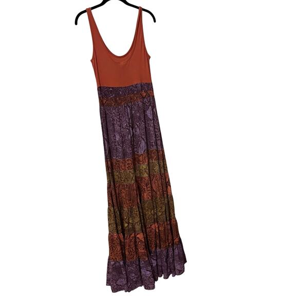 Anthropologie Pink Purple Snake Print Colima Maxi Dress Size XS - Picture 5 of 9